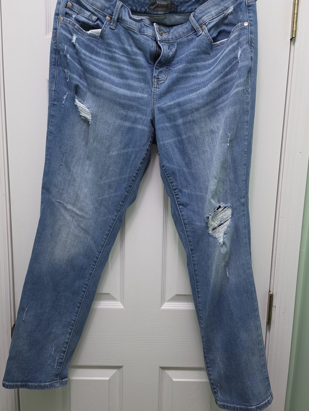 torrid Light Blue Distressed Boyfriend Jeans